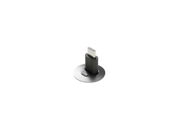 Socket, pull out, LED button, aluminium