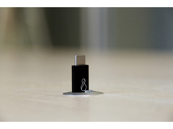 Socket, pull out, LED button, aluminium