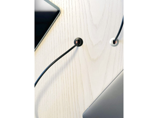 Socket, pull out, LED button, black