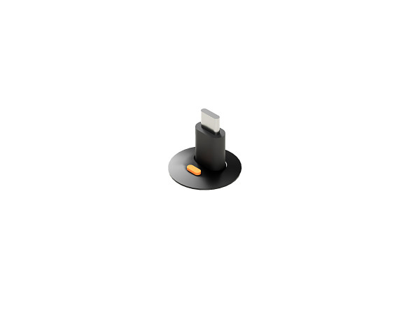 Socket, pull out, LED button, black