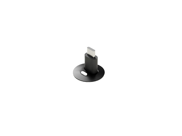 Socket, pull out, LED button, black