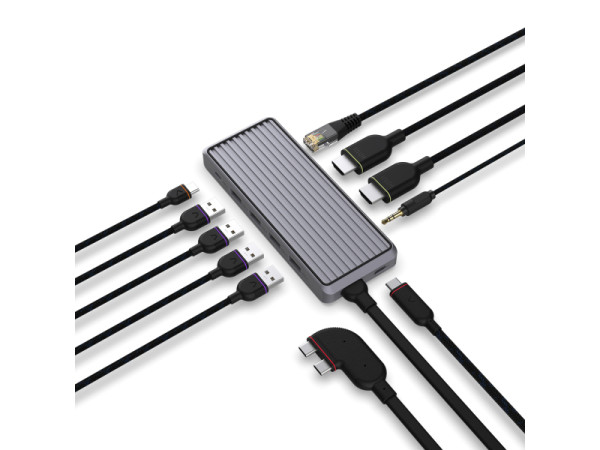UNISYNK USB-C 10 Port Dual Screen...