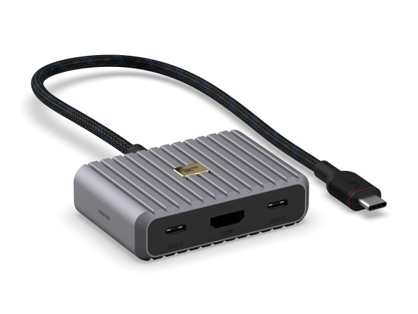 Unisynk 5 port USB-C Hub 8K 100W Grey