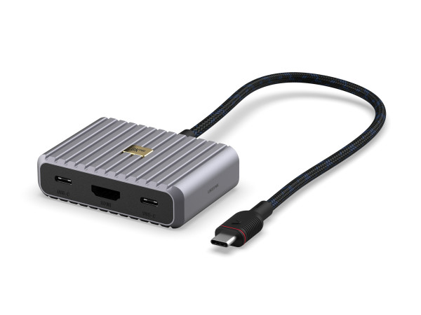 Unisynk 5 port USB-C Hub 8K 100W Grey