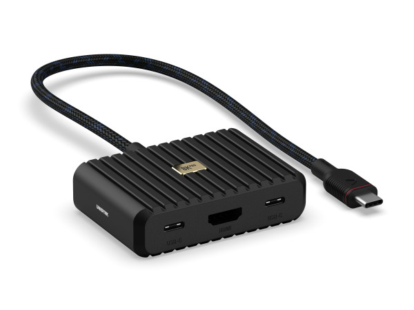 Unisynk 5 port USB-C Hub 8K 100W Black