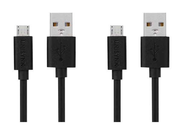 UNISYNK 2x Micro-USB Cable kit black...