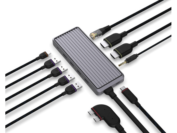 UNISYNK USB-C 10 Port Dual Screen...