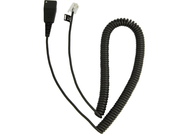 Jabra QD Cord to RJ10, coiled, 0,5-2...